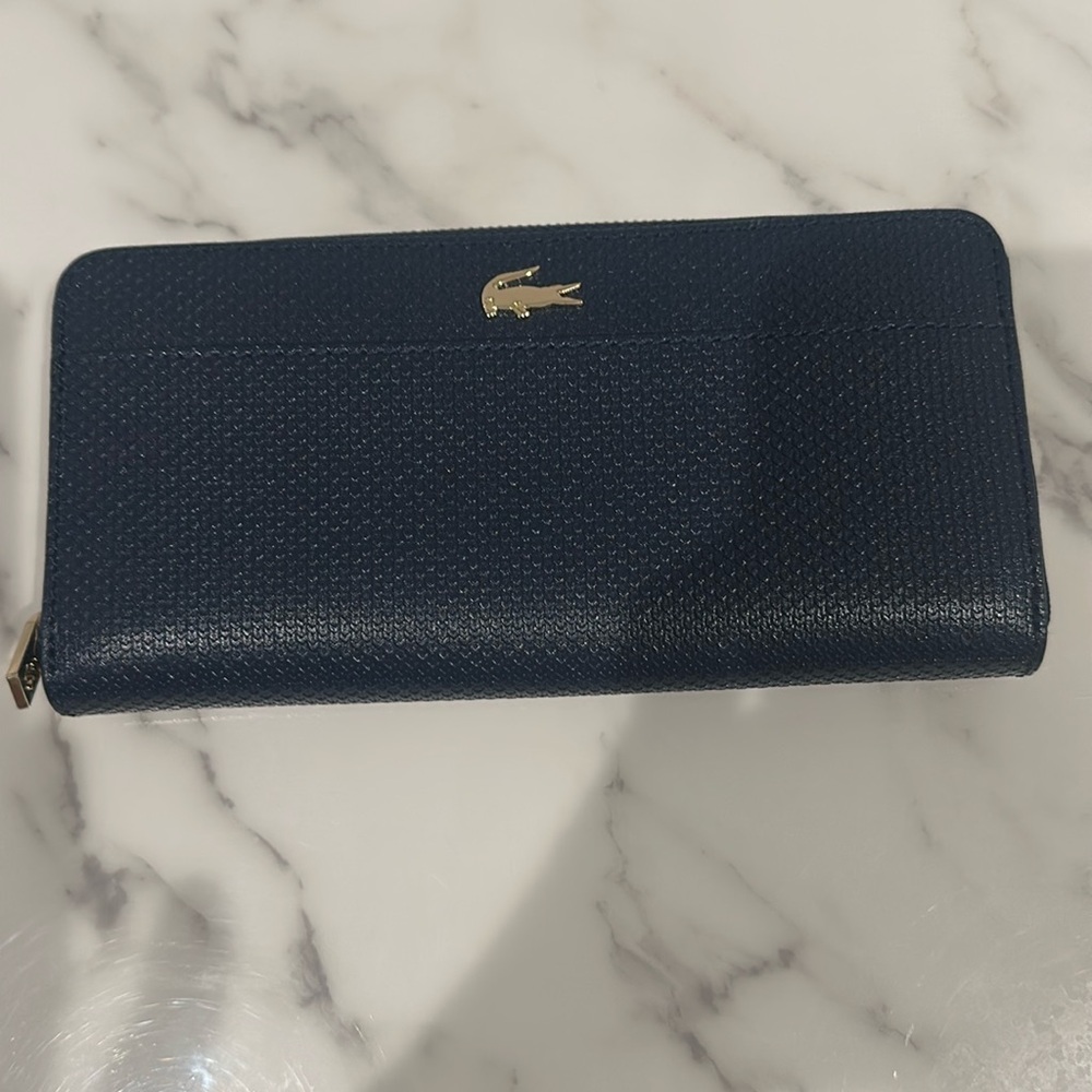 Lacoste wallet- navy blue -nwt!
